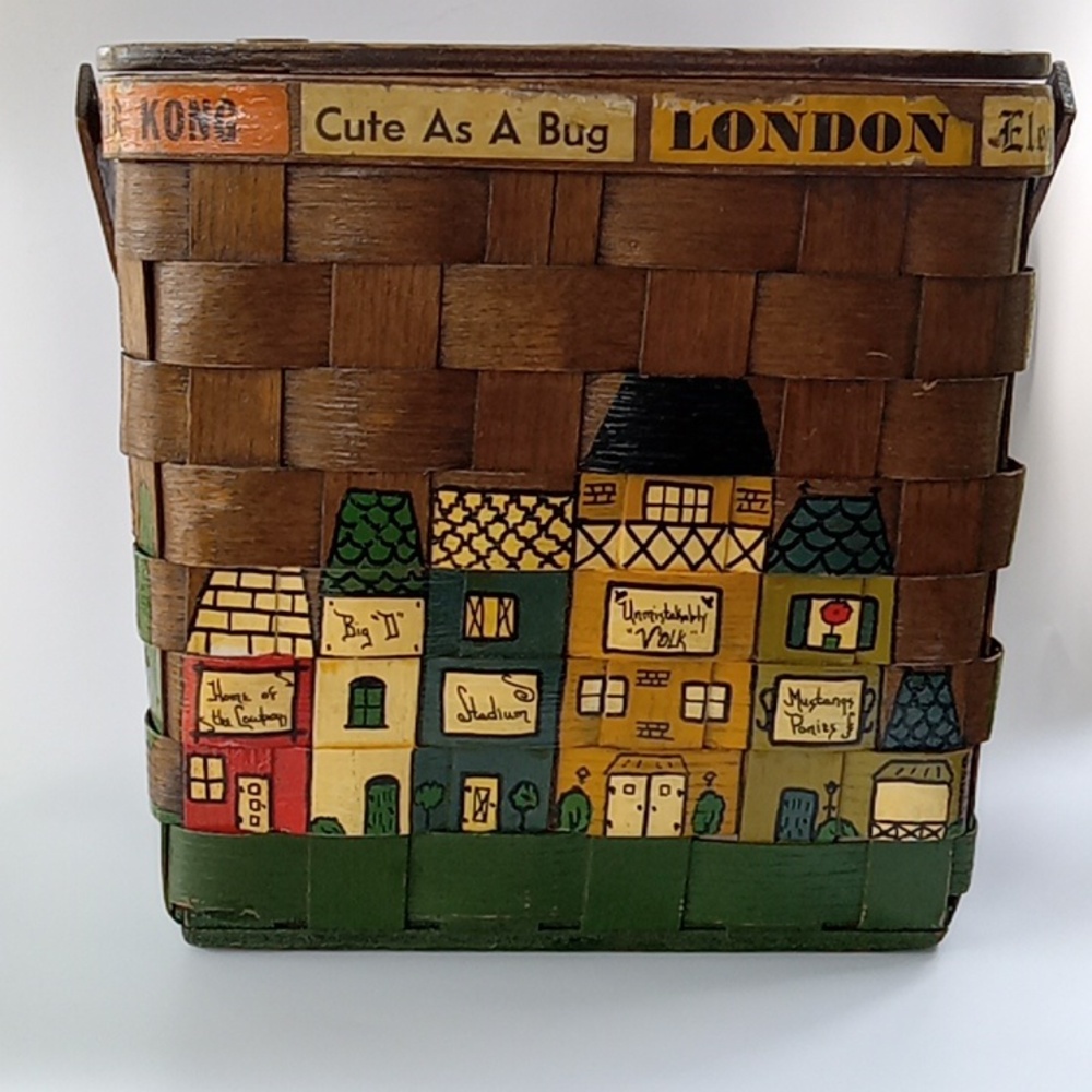 Picnic basket one of a kind Caro-Nan signed handbag